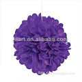 Purple Pom-Pom tissue paper decorations